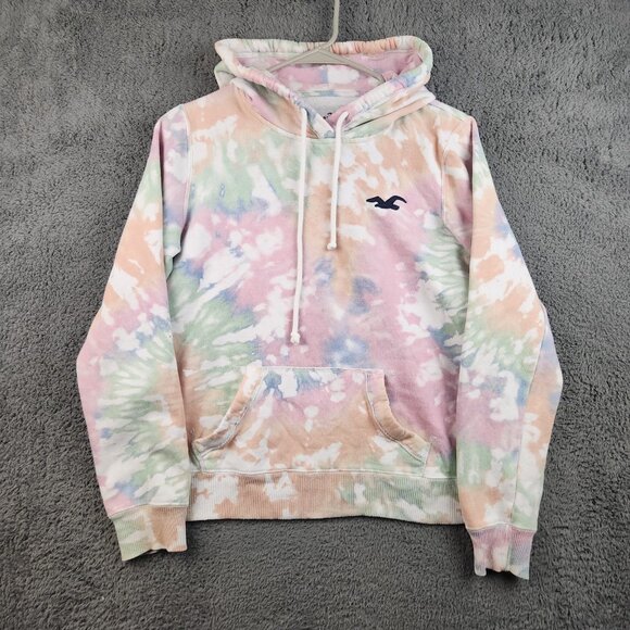 Hollister Other - VTG Y2K Hollister Hoodie Sweatshirt Men Small Spellout Sleeve Pocket Skater Hood